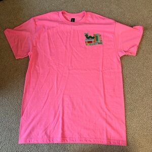 Teacher Pink Graphic T-Shirt with Bookworm Patch